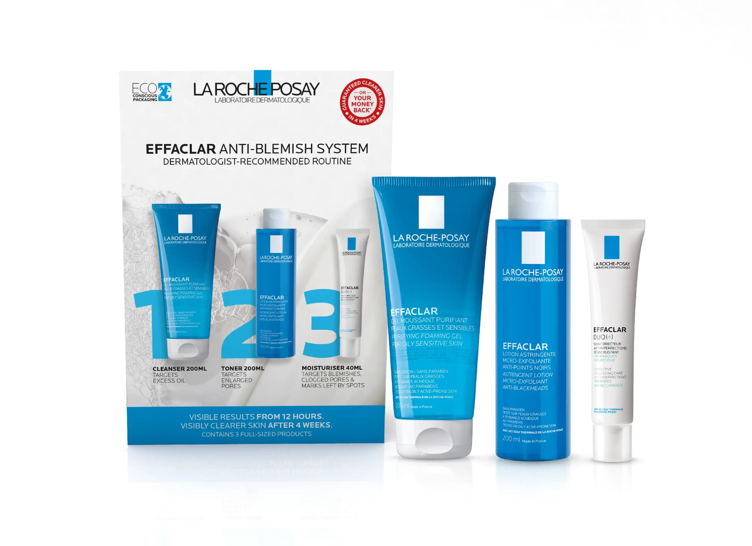 مجموعة العناية لاروش La Roche Posay Effaclar 3-Step Kit